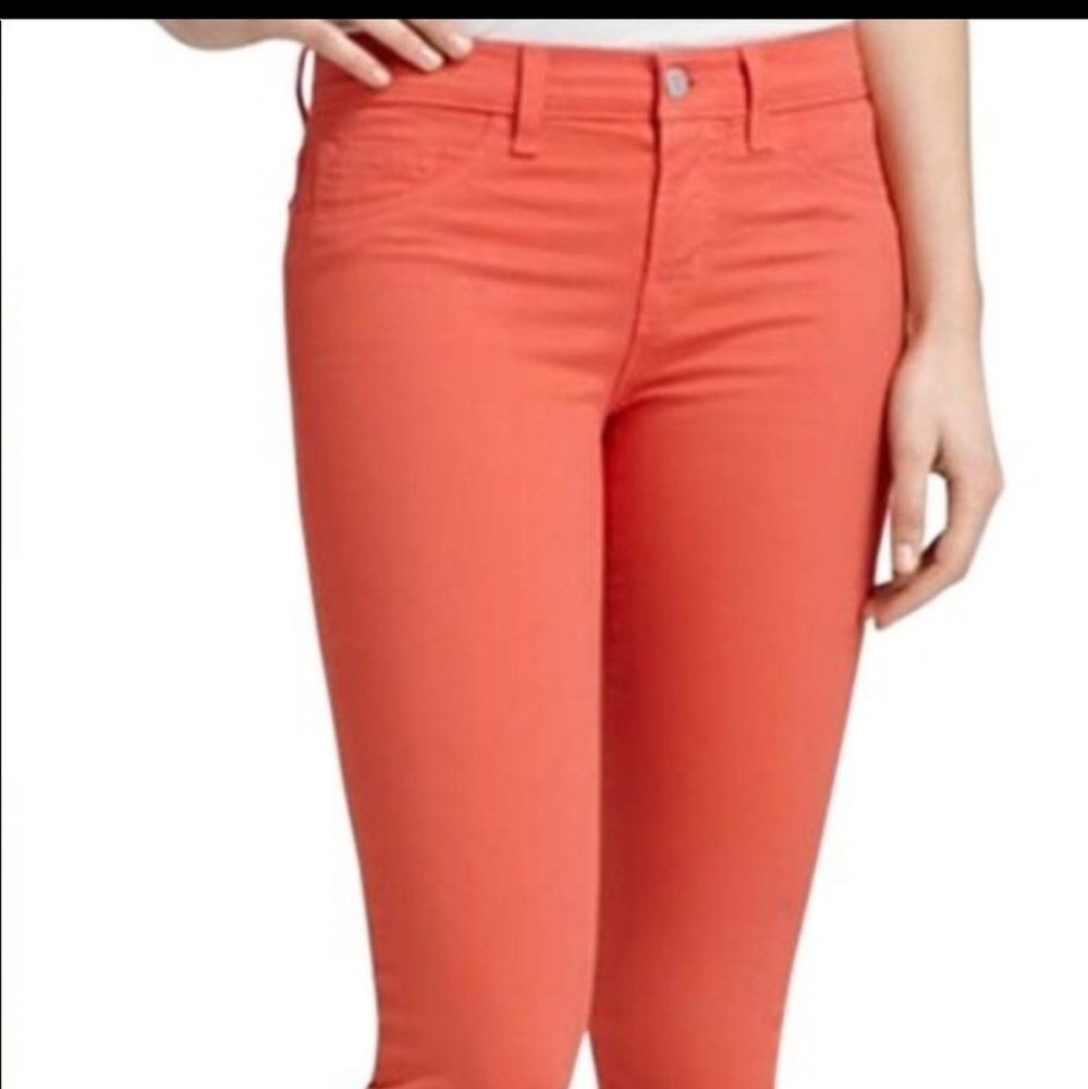 J brand skinny leg pants tangerine
